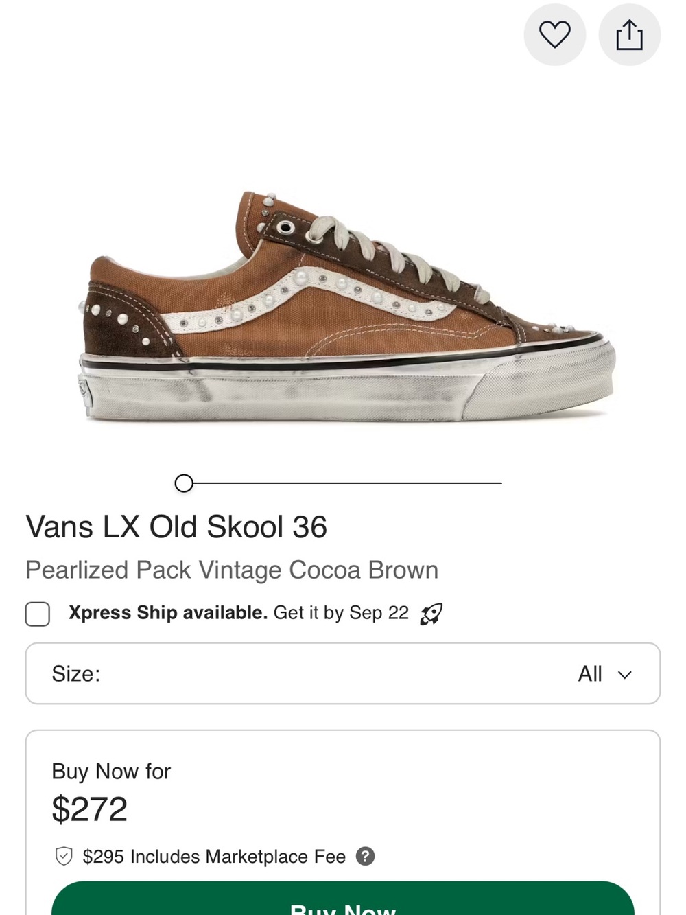 Vans Pearlized Old Skool Low Top in Cocoa Brown and White